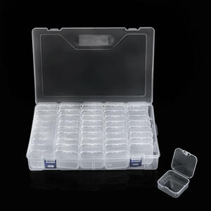 Boîte de rangement en plastique transparent à 45 compartiments, 29.7x19.7x5.8cm, organisateur de bijoux, trieur de bureau avec couvercles pour accessoires de bricolage - Product Image 4