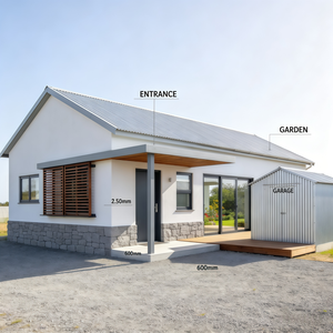 Plans de villas modernes sud-africaines, conception de <span class=keywords><strong>maison</strong></span> de luxe avec 2 chambres et système d'automatisation domotique intelligent - Product Image 1