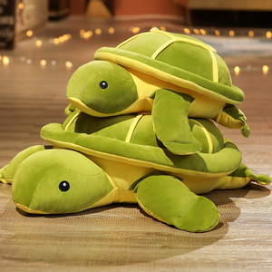 Doux et mignon animal tortue verte aux grands yeux jouets en peluche coussin dessin animé jouets tortue jouet en peluche - Product Image 1