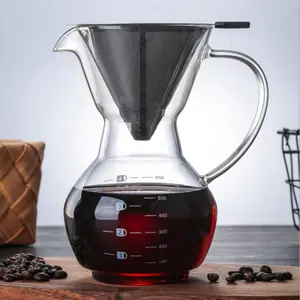 غلاية قهوة وعاء شخصية برطمان زجاجي صانع القهوة بالتنقيط صانع القهوة الزجاج