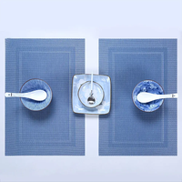 Napperons de table tissés résistants à la chaleur pour l'extérieur, napperons de salle à manger, tapis de cuisine et sous-plats en plastique 70% PVC et 30% polyester CLASSIQUE 1mm