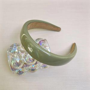 Nouvelle mode hiver automne couleur unie cuir éponge Vintage plaine décoratif bandeau cheveux accessoires pour femmes cheveux épais - Product Image 5