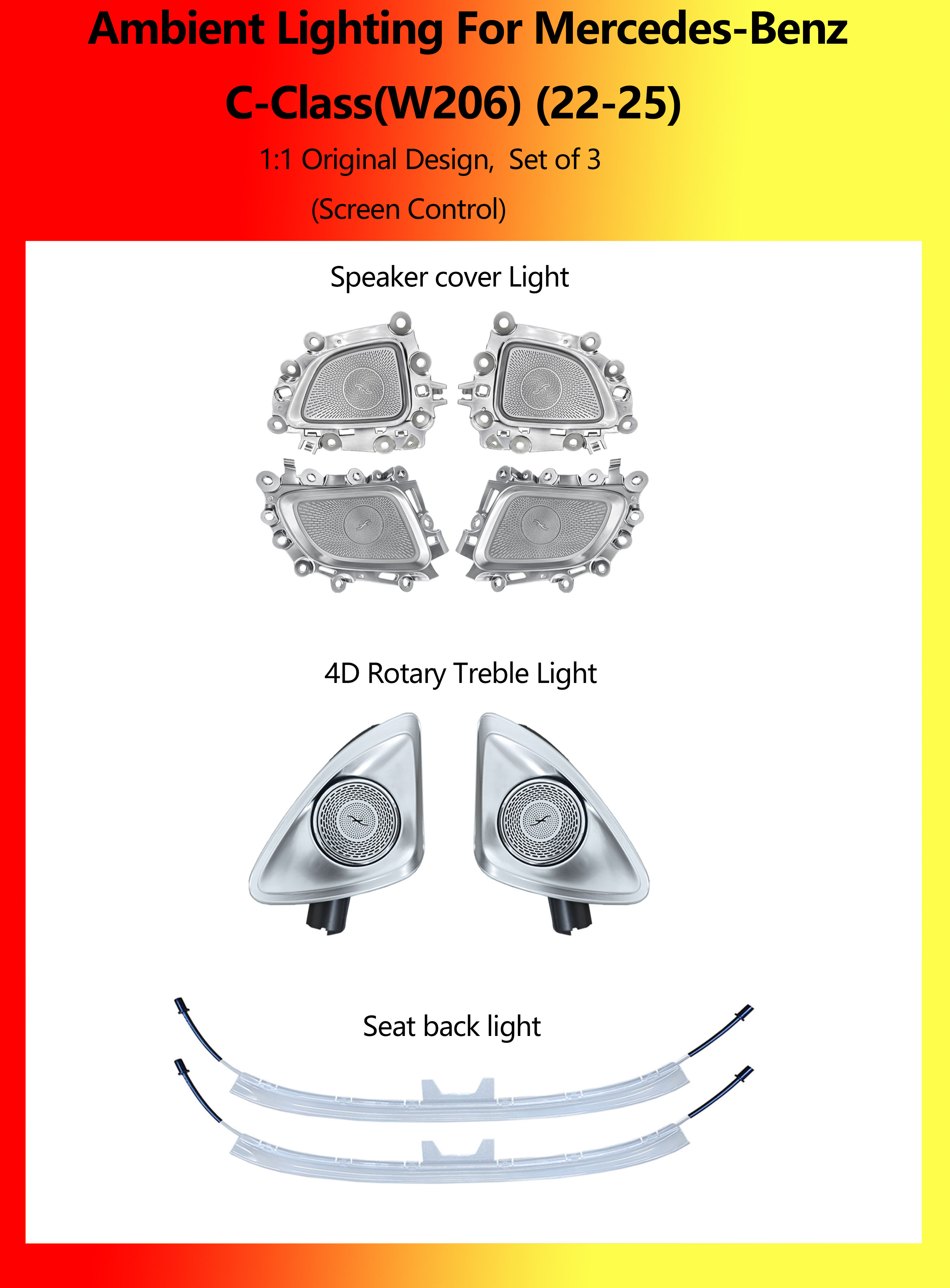 Mercedes-Benz C-Class(W206)  Set of 3