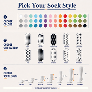 <b>Custom</b> Logo <b>Grip</b> <b>Socks</b> Women Cotton Crew <b>Socks</b> Wholesale Yoga Pilates Athletic Sports <b>Socks</b> OEM - Product Image 3