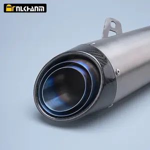 NLKHANM Système d'échappement universel pour moto 60 mm SC en alliage de titane avec revêtement en fibre de carbone, nouveau <span class=keywords><strong>silencieux</strong></span>, garantie 12 mois, Z900 <span class=keywords><strong>MT09</strong></span> - Product Image 3