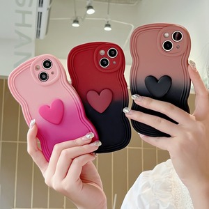 Nouvelle Coque de Téléphone 3D Cœur d'Amour Style <span class=keywords><strong>Ins</strong></span> 2026 avec Support Intégré Antichoc Bord Ondulé Housse TPU Givrée pour iPhone 17 16 Pro Max - Product Image 4