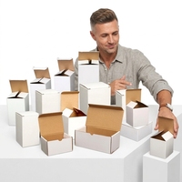 Emballage en carton kraft personnalisé, recyclable, avec doublure en éponge pour bougies, impression UV, fermeture automatique, bande auto-adhésive à déchirer pour