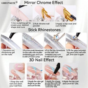 15ml 3D Nail ART Gel 4 trong 1 UV Polish Gel keo khắc nó lên 3D hiệu ứng không lau mở rộng Nail Art Gel - Product Image 4