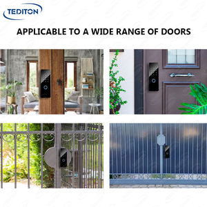 Tediton नई आगमन निविड़ अंधकार स्मार्ट लोहे ताला डबल पक्षीय फिंगरप्रिंट बुद्धिमान स्मार्ट गेट दरवाजा ताला - Product Image 4