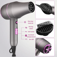 JIUOKAY Moteur AC 3 Buses Séchage Rapide Température Réglable Sèche-Cheveux Ventilateur Avec Air Peigne Ion Négatif Maison Hôtel Dortoir