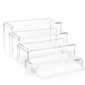 Expositor Acrílico Transparente de 4 Niveles para Cosméticos, Juguetes, Pasteles, etc., de Primera Calidad, para Hogar, Tienda o Comercio, Fabricación OEM - Product Image 1