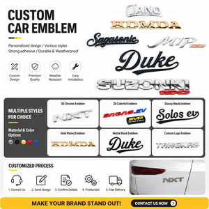 Emblèmes de voiture personnalisés OEM, design sur mesure, électro-plaqué chrome, emblèmes de logo de voiture en plastique ABS 3D, badges de voiture autocollants - Product Image 2