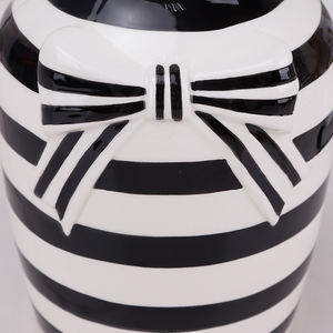 रेडीको काले सफेद धारीदार धनुष सिरेमिक vase सेट आधुनिक सजावटी vase कस्टम सिरेमिक फूल vase घर सजावट टेबल सेंटरपीस - Product Image 6