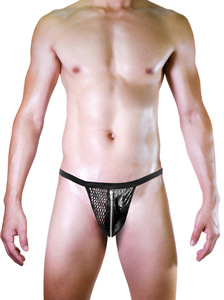 Biancheria intima da uomo Sexy da uomo all'ingrosso a vita bassa in pelle con rete a T-Pants cavi <span class=keywords><strong>per</strong></span> la tentazione mutande da uomo - Product Image 2