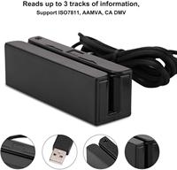Lector de Tarjetas Inteligentes, Lector de Banda Magnética de Tres Pistas, Lector de Tarjetas con Chip IC/PC para Sistemas de Punto de Venta