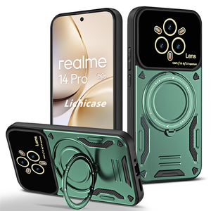 Lichicase Soporte portátil Ventana de vista grande Magnética 2 en 1 Armor Phone Case para <span class=keywords><strong>Oppo</strong></span> Reno 14 14 Pro 14F Cover - Product Image 4