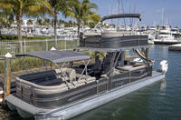 Bateau ponton en aluminium personnalisé pour loisirs, fêtes, pêche, 25ft/26ft/27ft/28ft/29ft/30ft, moteur hors-bord, neuf