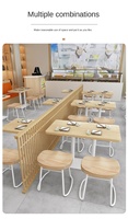 Combinaison table et chaises de salle à manger commerciales modernes en fer, non pliables, marque Suidu, origine Guangdong, mobilier commercial pour restaurants