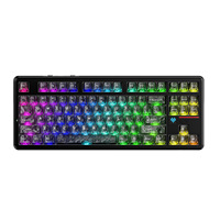 Keyboard gaming mekanik ATTACK SHARK X87ULTRA wired wireless 8K custom tiga mode, layar dot matrix, RGB, dan pencahayaan South-to-North.