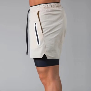 <b>Men's</b> Double Layer <b>Camo</b> Running Fitness <b>Shorts</b> Sports Casual Outdoor Quick Dry Woven <b>Shorts</b> with Zipper Pocket - Product Image 2