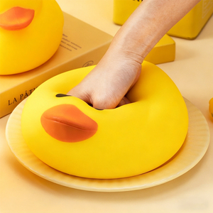 High Quality TPR Big Yellow Duck Shape Funny Squishy Slow Return Hand Exercise <b>Squeeze</b> Stress Relieve Toys for Kids and Adults - Product Image 5