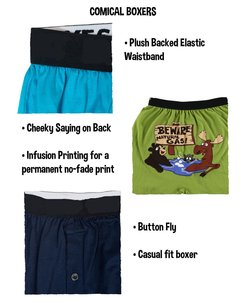 Calzoncillos bóxer de compresión divertidos para hombre con estampado de toro de talla grande Oem Odm, ropa interior con botón Fly para hombre - Product Image 2