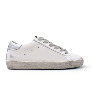 Men's Vintage Luxury Golden White Canvas <b>Sneakers</b> Genuine <b>Leather</b> Breathable Lace-Up Winter Shoes Soft Anti-Slip Walking Shoes - Product Image 1