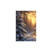Peinture sur toile abstraite moderne en 3 panneaux, impressions d'art mural sur le thème de Noël et de l'hiver, décoration personnalisable pour la maison, cadeau de fête pour le salon