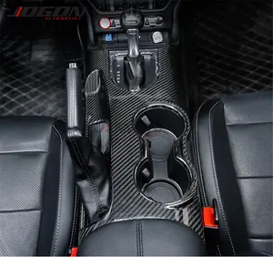 适用于福特野马2015-2020 Ecoboost GT350 GT Coupe真正的碳纤维内饰改装水杯面板中央控制面板