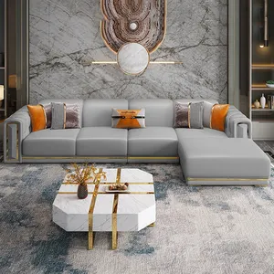 Новый итальянский роскошный стиль современный секционный диван современный дом гостиная диван набор мебели