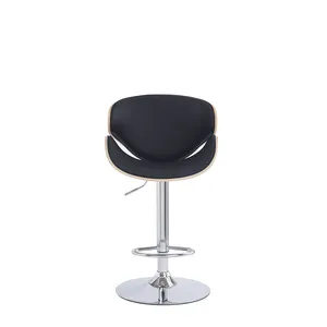 Estilo Nórdico Europeu Luxo Velvet High Bar Chair Restaurante Hotel Nightclub Use Aço Inoxidável Bar Counter Chair Com Braço