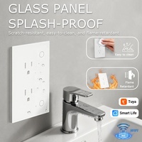 Prise murale intelligente WiFi 16A US compatible Tuya, Google Home, SmartThings, HomeKit, double prise électrique 3 broches