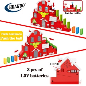 Kids Christmas Gift <strong>Toy</strong> 120pcs <strong>Domino</strong> and 48pcs Building Block <strong>Toy</strong> Automatic Electric <strong>Train</strong> <strong>Dominoes</strong> Game Set - Product Image 4
