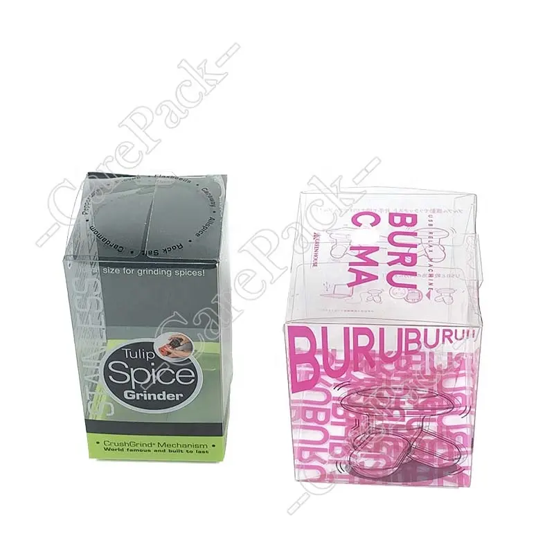 Boîte d'emballage de cadeau en PVC pour cils, impression personnalisée, pliable, Transparent, PET, Standard, cosmétique, bigoudi