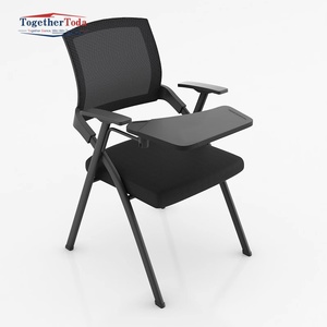 Chaise de formation pliable avec tablette d'écriture, dossier en maille, chaise de réunion de bureau pour salle de conférence - Product Image 1