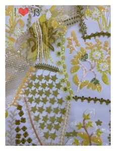 Meerkleurige <span class=keywords><strong>Net</strong></span> Lovertjes Kant Franse Tule Kant Sparkle Pailletten Borduurstof - Product Image 3