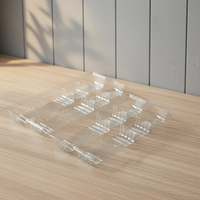 Conteneurs en plastique transparents rectangulaires pour le transport de plantes, épaisseur