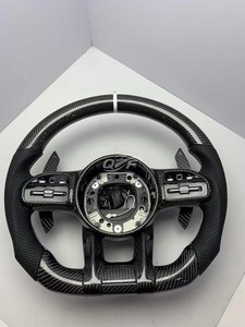Volante Deportivo de Fibra de Carbono y Cuero para <span class=keywords><strong>Mercedes</strong></span>-Benz W206 X167 Clase G W464 C257 GLA CLA35 CLS 53 G63 GLS63 AMG - Product Image 1