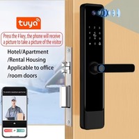 Nouvelle serrure de porte intelligente avec caméra, interphone, empreinte digitale biométrique, WiFi Tuya, sécurité automatique, pour porte en acier, carte mémoire