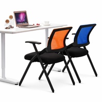 Chaise de conférence pliable élégante et minimaliste, best-seller, en tissu maillé, empilable, pour salle de formation