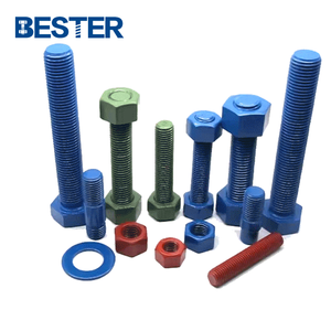 สลักเกลียวสำหรับ B7 A193เกรด10.9 B8 B8M เคลือบด้วย PTFE ทำจากสเตนเลสสตีลคาร์บอนเหล็กมีความแข็งแรงสูง - Product Image 1