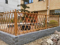 Postes de Cerca de Aleación de Aluminio con Aspecto de Bambú para Cerramientos de Jardín, Límites Rústicos de Propiedades y Aplicaciones Decorativas de Paisajismo