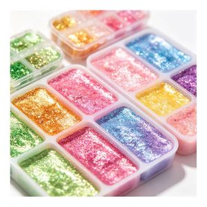 Mess Free Glitter Pen Craft Kit Funnels Tweezers Sparkly Beads Sequins Kids Art Learning Toy Gift <b>Box</b> <b>Present</b> Set - Product Image 5