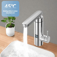 Robinet chauffe-eau électrique portable pour cuisine et salle de bain, chauffage instantané, bouton rotatif manuel à 360 degrés - Protection contre la surchauffe