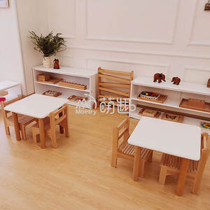 Moetry Canada Ensemble de meubles Montessori tendance Ensemble de tables et de chaises pour tout-petits Fournitures de maternelle - Product Image 1