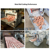 2023 commercial en acier inoxydable entièrement automatique CNC rouleau d'agneau Bacon trancheuse coupe viande congelée trancheuse avec bande transporteuse