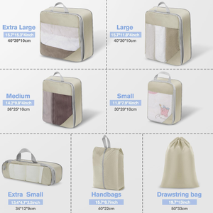 Sacs de compression de voyage en gros, cubes de rangement en maille pour valises, ultra-fins, avec fermeture éclair, résistants aux rayures - Product Image 4
