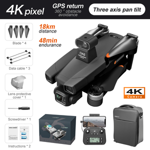 Máy bay không người lái AE86 PRO MAX 4K HD, <span class=keywords><strong>camera</strong></span> kép, FPV, GPS, gimbal chống rung 3 trục, tránh vật cản tầm xa, động cơ không chổi than - Product Image 6