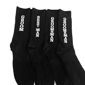 ODM Customizable Anti-Slip Breathable Cotton Jacquard Crew <strong>Socks</strong> <strong>for</strong> <strong>Weddings</strong> Best Man Groom Free Size Fashionable <strong>for</strong> - Product Image 4