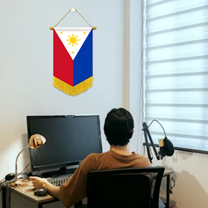 Wholesale <b>Mini</b> Pennant Car Flags 20x30cm Philippines Wall Decor Small Ornaments Hanging Digital Printing - Product Image 3